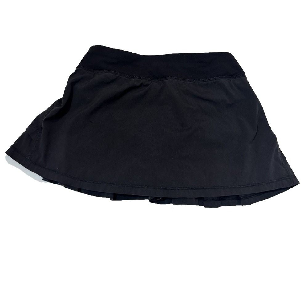 Girl's IVIVVA by LULULEMON Set The Pace Black Tennis Golf Skirt Skort Size‎ 8